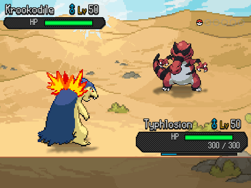 The new battle screen, animated for supporters.