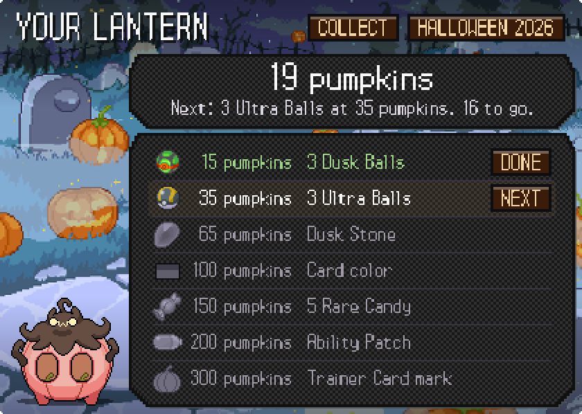 Your Lantern and its rewards