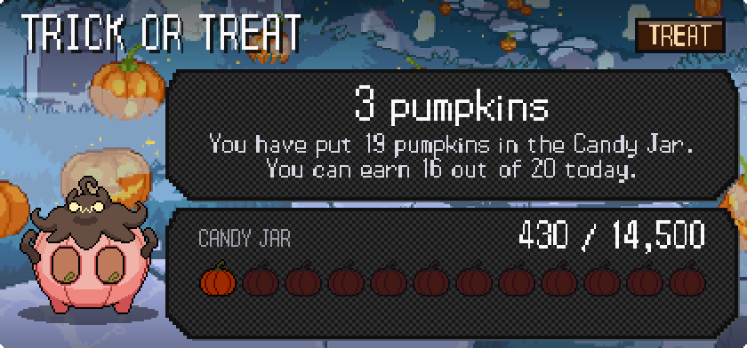 Halloween is here! Come join in on the fun and catch some costumed Pokémon!: Trick or Treat