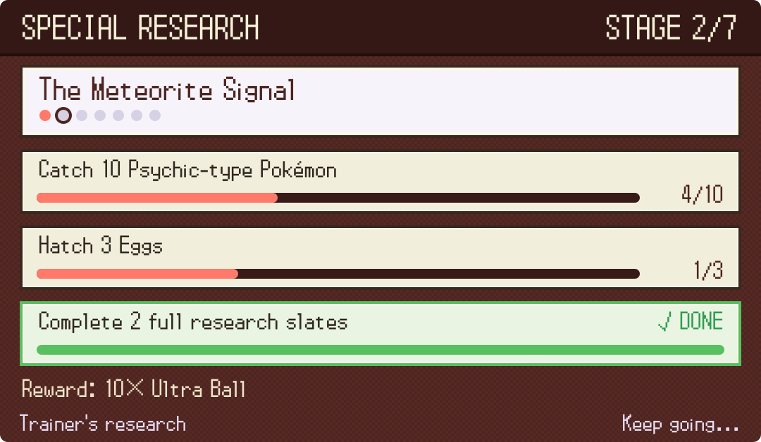 Unova arrives, and the Trainer Circuit Opens!: New special research chains