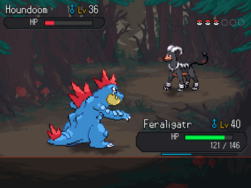 An animated catch in the deep woods